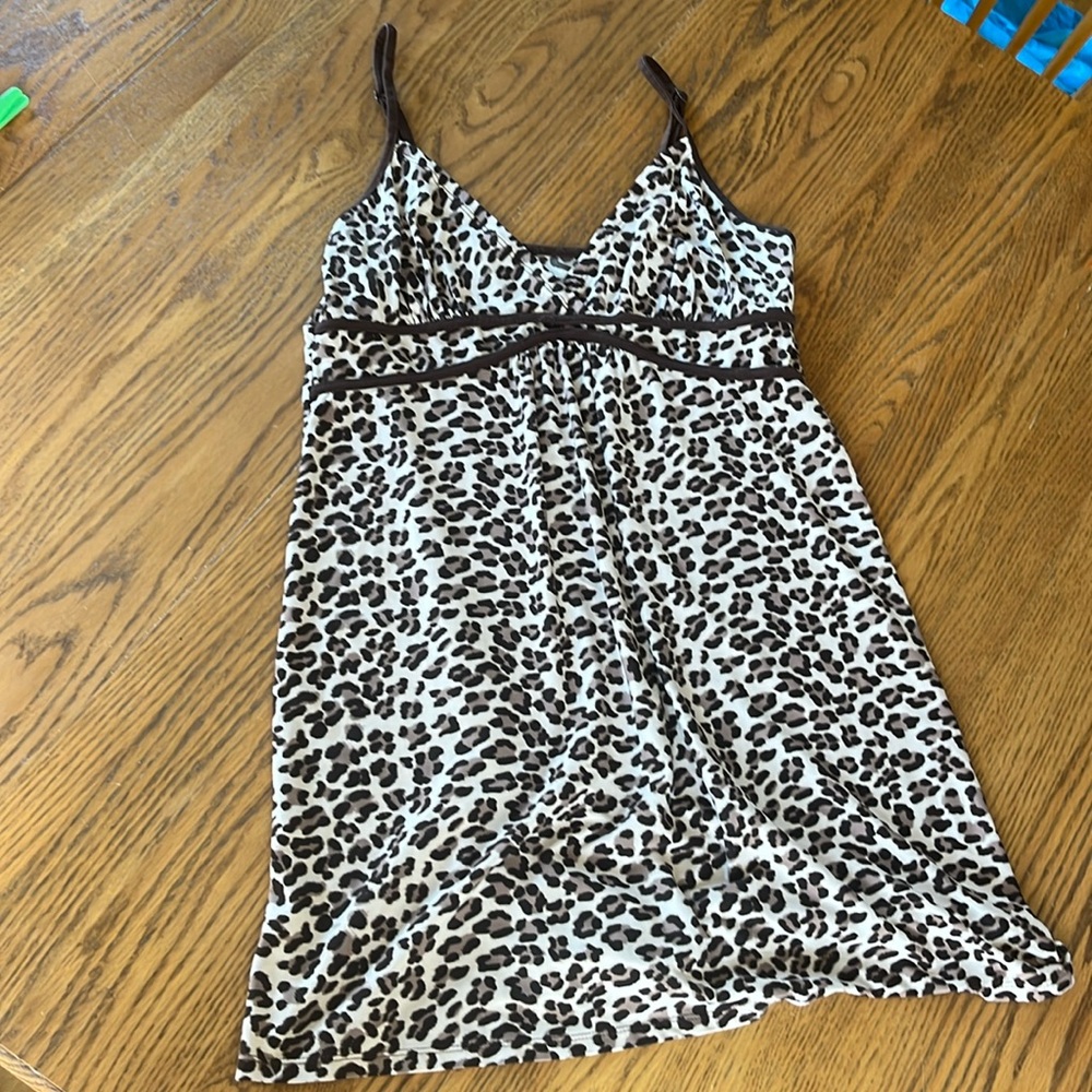 Cheetah print nightgown/dress/tunic top